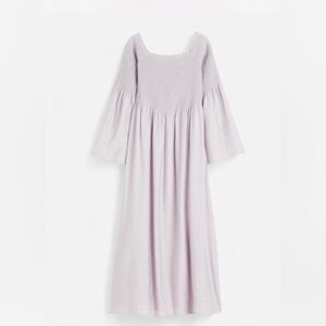 H&M Lavender Maxi Dress with Smocked Bodice